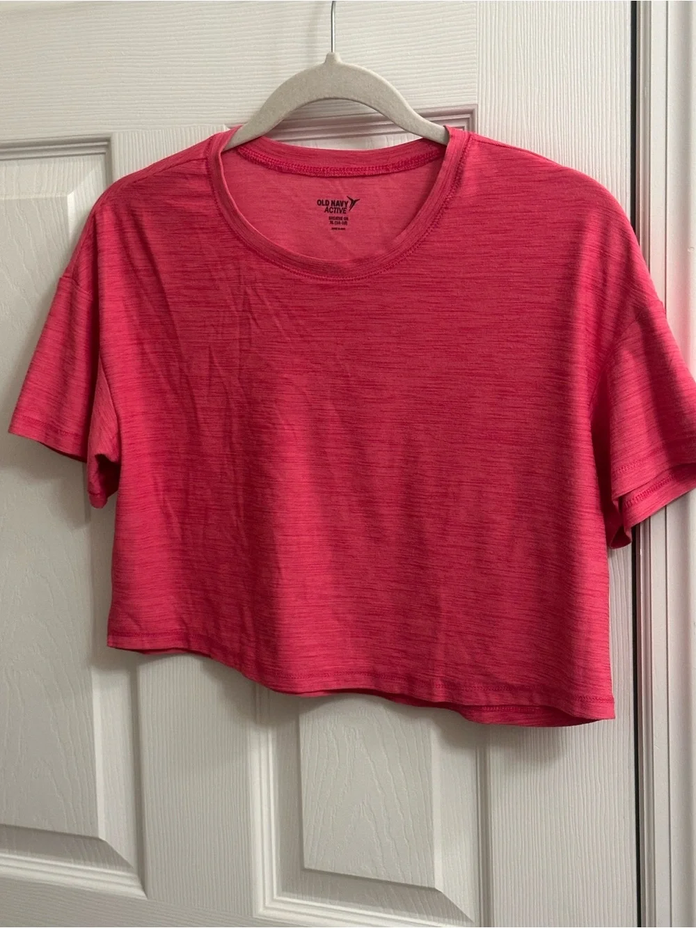 Old Navy ON Active Breathe On Girls Size XL 14-16 Crop Pink Short Sleeve Shirt